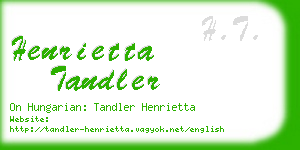 henrietta tandler business card